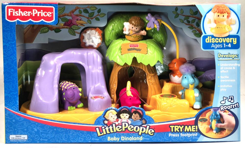 2006 Fisher Price Little People BABY DINOLAND Dinosaur Play Set #K6692, New